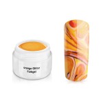 Gel UV Jolifin cu sclipici Orange Glitter 5 ml